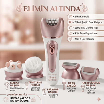 Elimin Altında | 5'i 1 Arada Epilatör Seti